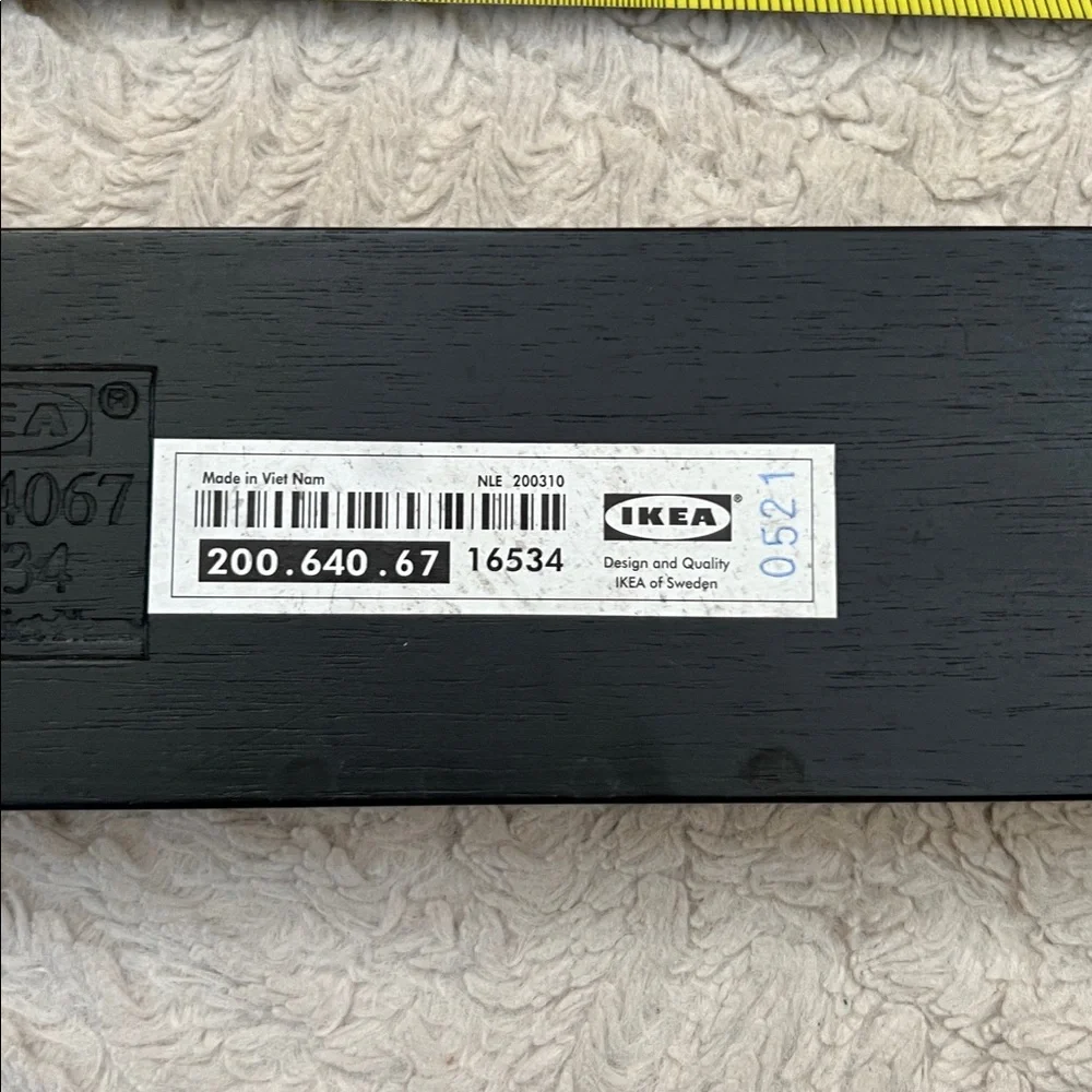 IKEA Black Wooden candle holder 7 tea light votive candles